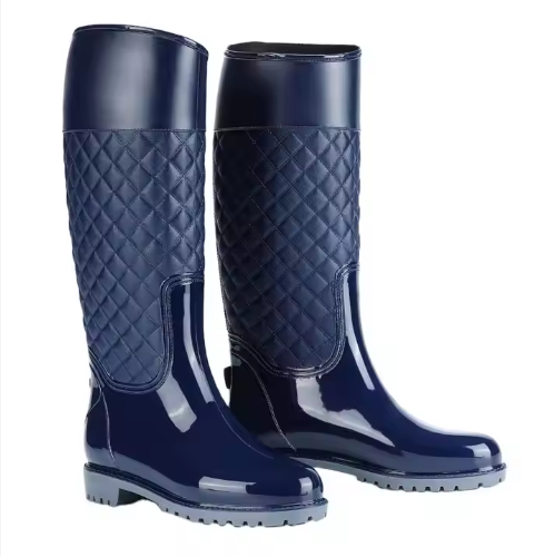 Fashion Women Black PVC Riding Boots - Yiwu Maipu E-commerce Co., Ltd.